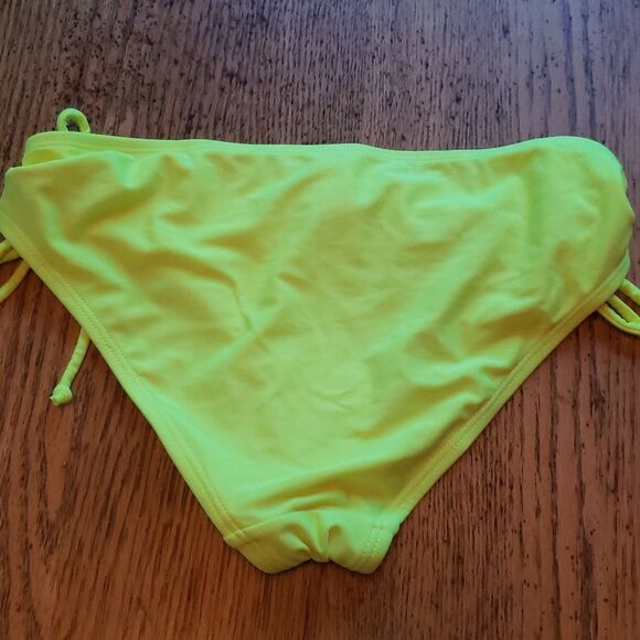 NOBO Yellow Ruche Side Tie Bikini Bottoms Junior 9 | Low-Rise Swimwear - Picture 2 of 4